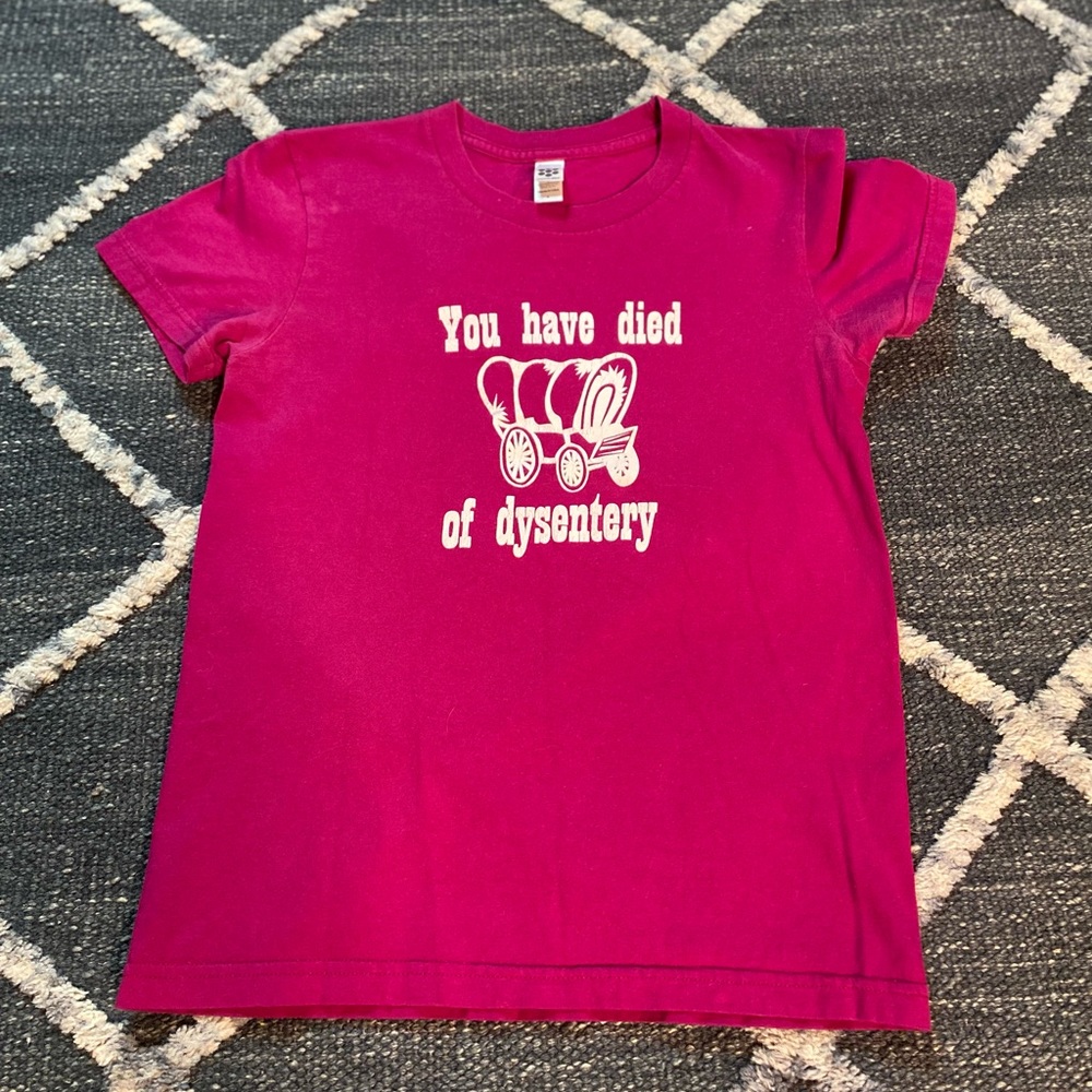 Oregon Trail t-shirt S vintage gaming You Have Died of Dysentery